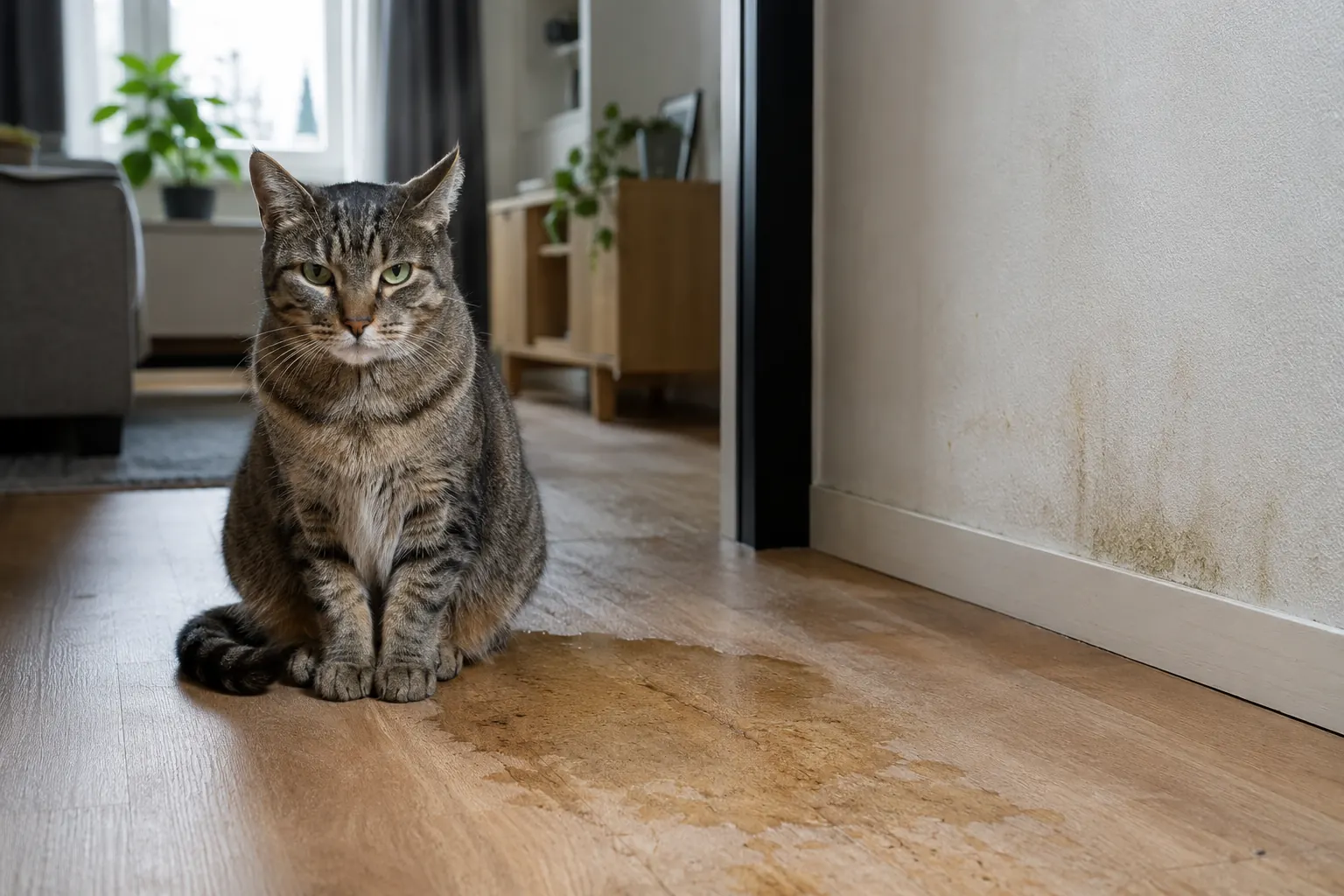 Katteurin på gulv og vegg – lukt som krever kildebehandling og ozon